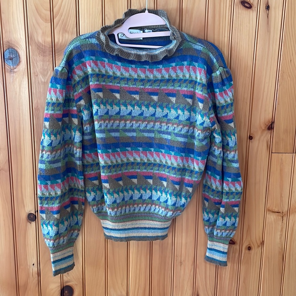 Vintage Retro Print Sweater